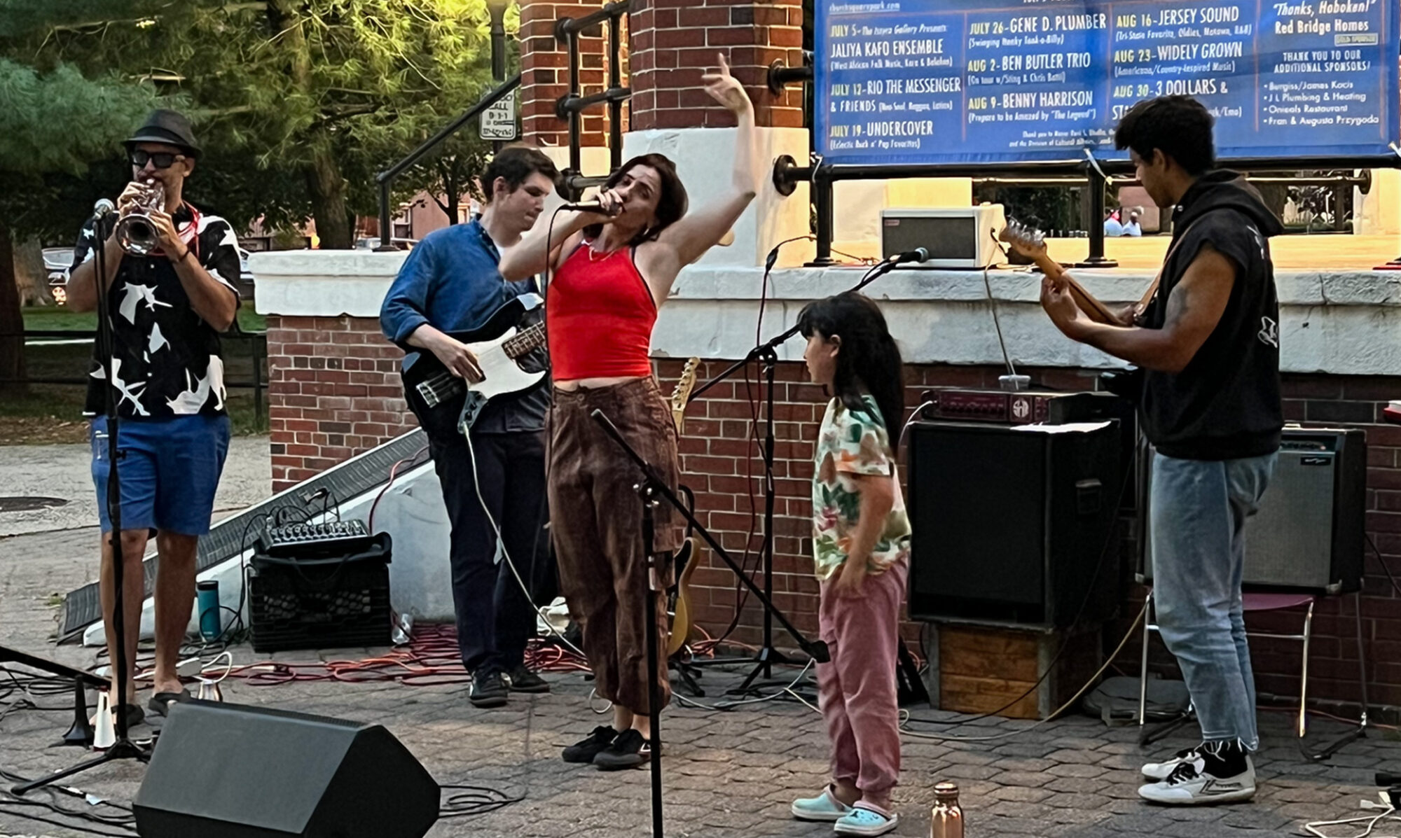 Rio The Messenger performing at Church Square Park.