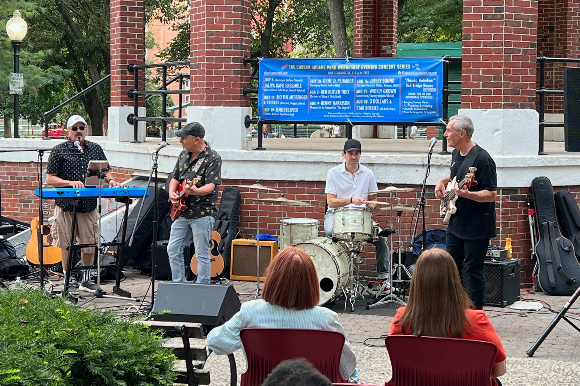 Band performing at Church Square Park, Hoboken, NJ.