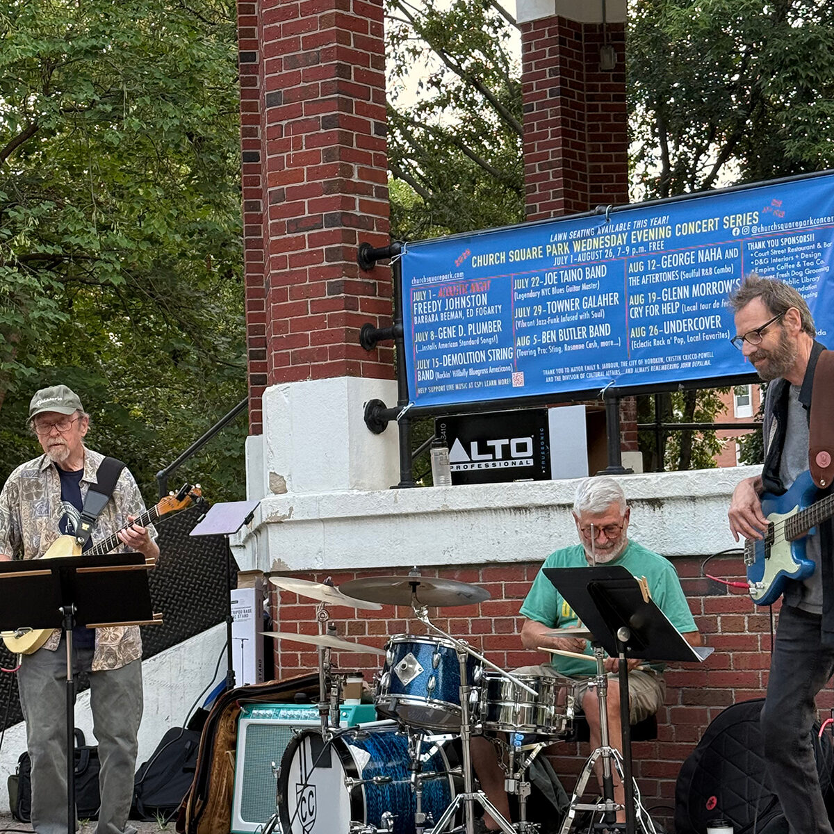 George Naha and The Sons of Rest performing at the Church Square Park Wednesday Evening Concert Series on August 12, 2026.